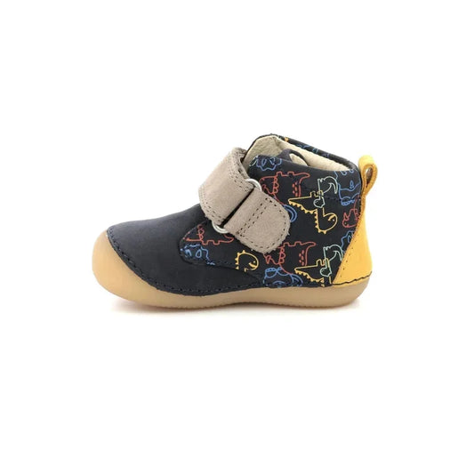 Kickers Kickers Ανατομικά Δερμάτινα Παιδικά Μποτάκια με Σκρατς Μπλε Μποτάκι Αγόρι / Boots Boys Kickers-AW23-879028-10-103-Marine-Poline-_-_-639