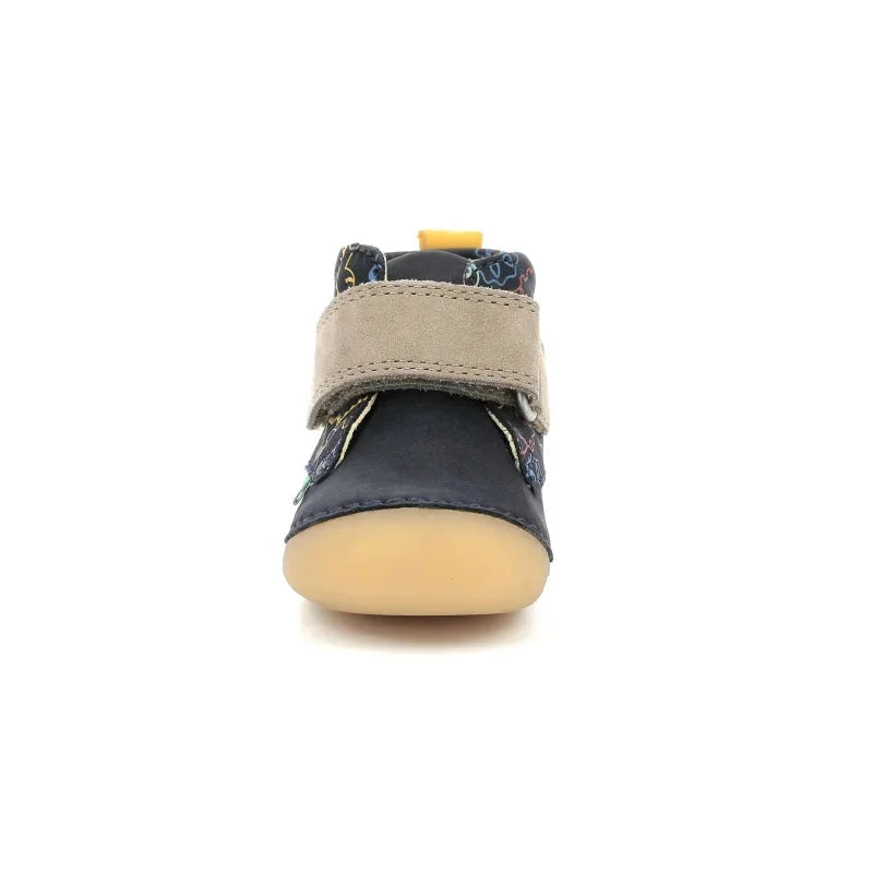 Kickers Kickers Ανατομικά Δερμάτινα Παιδικά Μποτάκια με Σκρατς Μπλε Μποτάκι Αγόρι / Boots Boys Kickers-AW23-879028-10-103-Marine-Poline-_-_-770