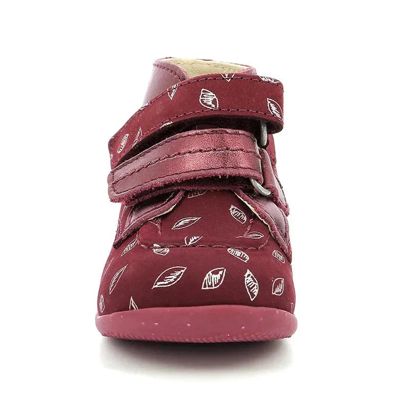 Kickers Kickers Bonkro 2 Δερμάτινα Παιδικά Μποτάκια με Σκρατς Μπορντό Μποτάκι Κορίτσι / Boots Girl Kickers-AW23-910351-10-183-Bordeaux-Poline-_-_-981