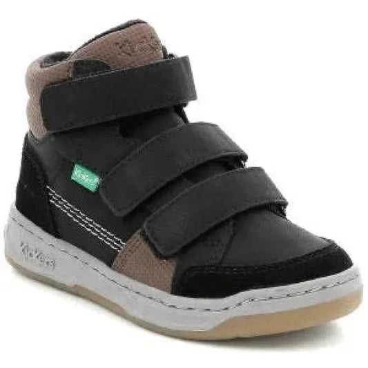 Kickers Kickers Παιδικά Sneakers High με Σκρατς για Αγόρι Μαύρα Μποτάκι Αγόρι / Boots Boys Kickers-AW23-910900-30-83-Black-Poline-_-_-316