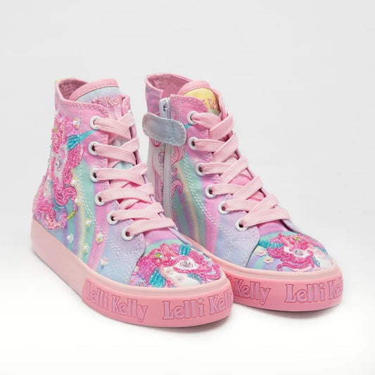 Lelli Kelly Lelli Kelly Παιδικά Sneakers High Ανατομικά για Κορίτσι Ροζ Πάνινα Κορίτσι / Canvas Girl LKED3488-BX02-5029