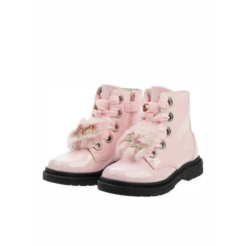 Lelli Kelly Lelli Kelly Ανατομικά Δερμάτινα Παιδικά Αρβυλάκια με Φερμουάρ Ροζ Μποτάκι Κορίτσι / Boots Girl Lelli-Kelly-AW22-LK4520-FC01-Pink-Poline-_-_-490