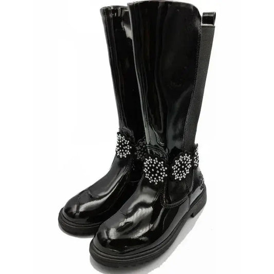 Lelli Kelly Lelli Kelly Παιδικές Μπότες από Λουστρίνι με Φερμουάρ Μαύρες Μποτάκι Κορίτσι / Boots Girl Lelli-Kelly-LK5666-Black-Poline-_-_-21