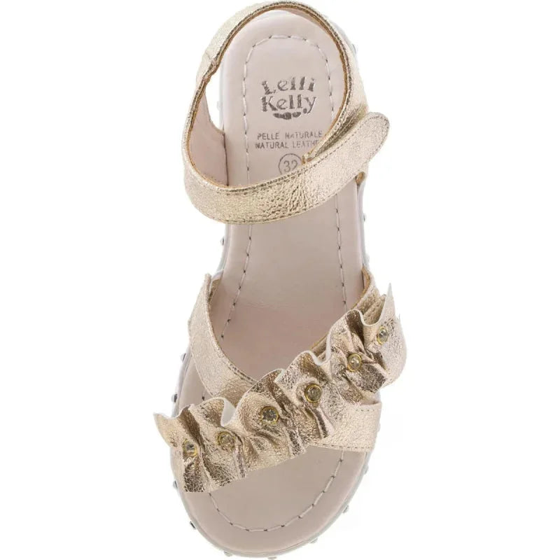 Lelli Kelly Lelli Kelly Παιδικά Ανατομικά Πέδιλα για Κορίτσι Χρυσά Πέδιλο Κορίτσι / Sandals Girl Lelli-Kelly-LK9584-Gold-Poline-_-_-218