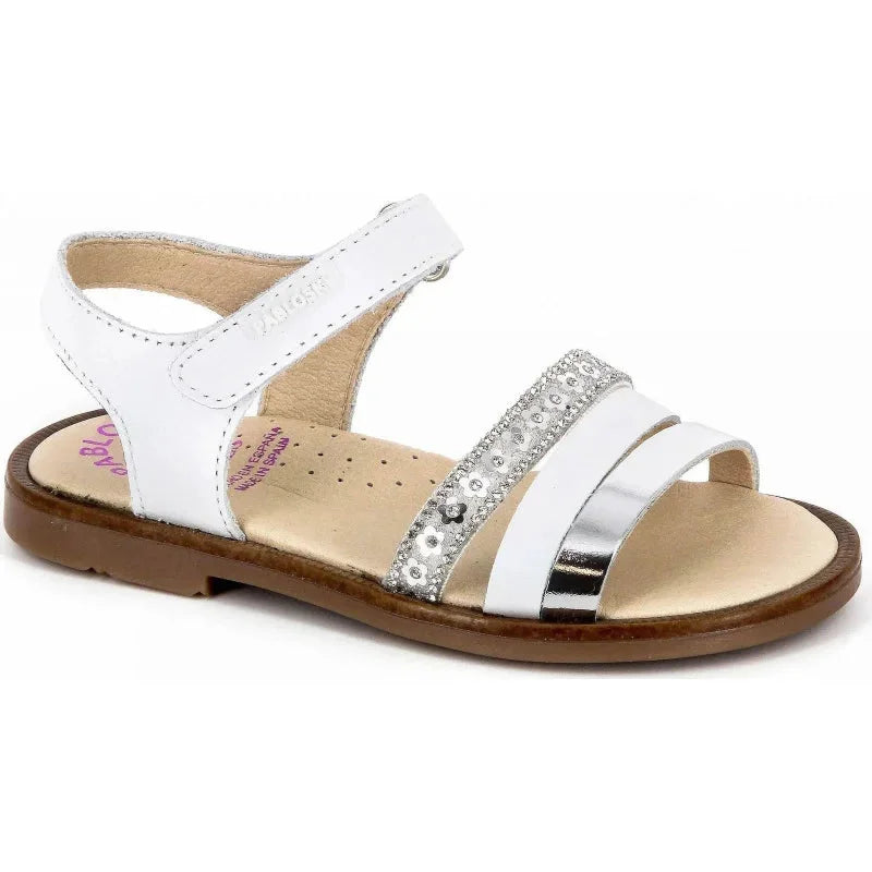 Pablosky Pablosky Παιδικά Δερμάτινα Ανατομικά Πέδιλα για Κορίτσια Λευκό Πέδιλο Κορίτσι / Sandals Girl Pablosky-456403-White-Poline-_-_-478