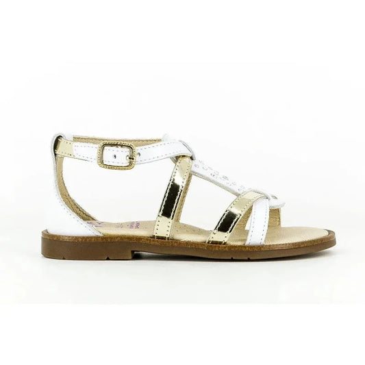 Pablosky Pablosky Παιδικά Δερμάτινα Ανατομικά Πέδιλα για Κορίτσια Λευκό Πέδιλο Κορίτσι / Sandals Girl Pablosky-496800-White-Poline-_-_-789
