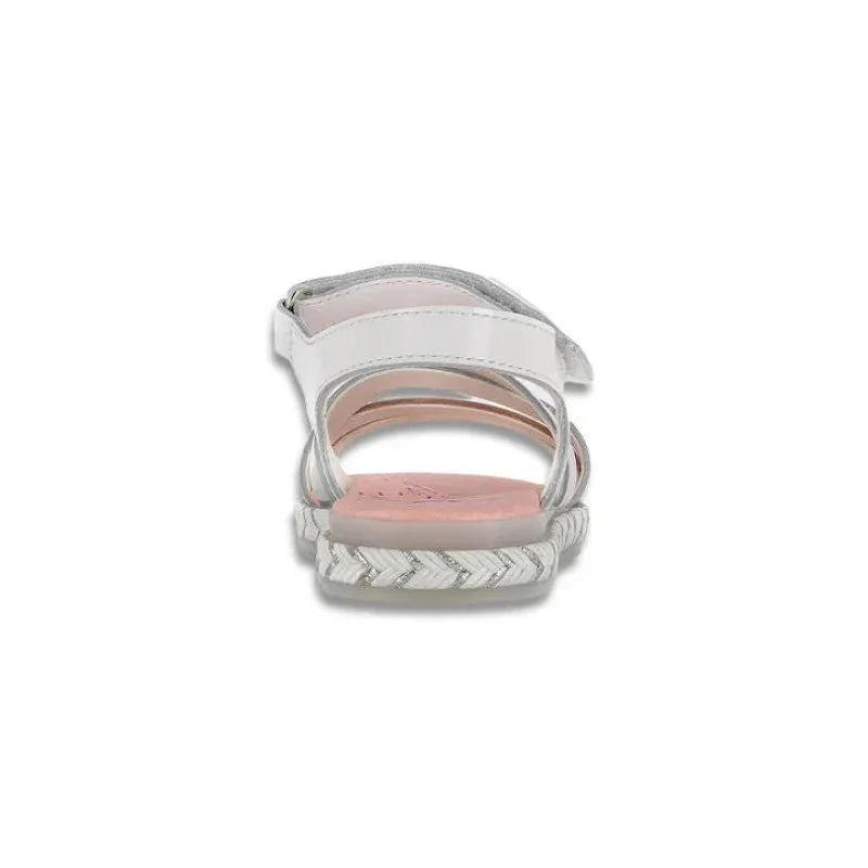 Pablosky Pablosky Παιδικά Δερμάτινα Ανατομικά Πέδιλα για Κορίτσια Λευκό Πέδιλο Κορίτσι / Sandals Girl Pablosky-SS22-407109-White-Poline-_-_-336