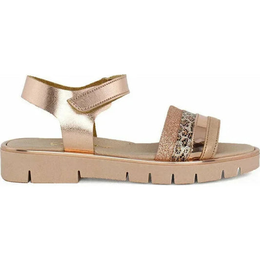 Ricco Ricco Παιδικά Ελληνικά Δερμάτινα Πέδιλα Χειροποίητα Ανατομικά για Κορίτσια Ροζ Πέδιλο Κορίτσι / Sandals Girl Ricco-handmade-3091-Pink-Poline-_-_-223