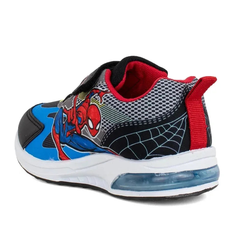Leomil Spiderman Παιδικά Ανατομικά Sneakers με Φωτάκια για Αγόρια Μαύρα Παπούτσι Αγόρι Φωτάκια / Shoes with Lights Boy Spiderman-AW23-SP011305-Black-Poline-_-_-7