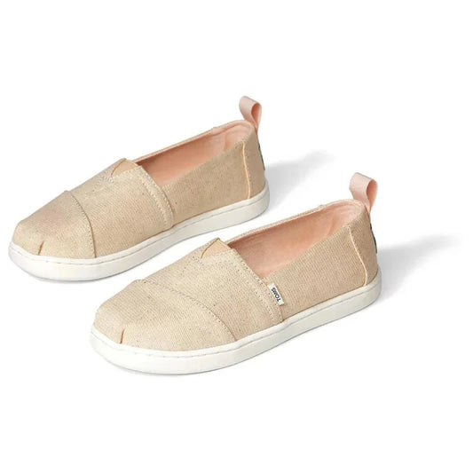 Toms Toms Παιδικές Εσπαντρίγιες Slip-On Ροζ Alpargata Metallic Youth Εσπαντρίγιες Κορίτσι / Espadrilles Girl Toms-10016443-Pink-Peony-Poline-_-_-821