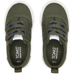 Toms Toms Παιδικό Ανατομικό Υφασμάτινο Sneaker για Αγόρια Χακί Sneaker Αγόρι / Sneaker Boys 10020535_Tiny_FenixDoubleStrap_DarkSageCanvasEmbroideredDinos_T