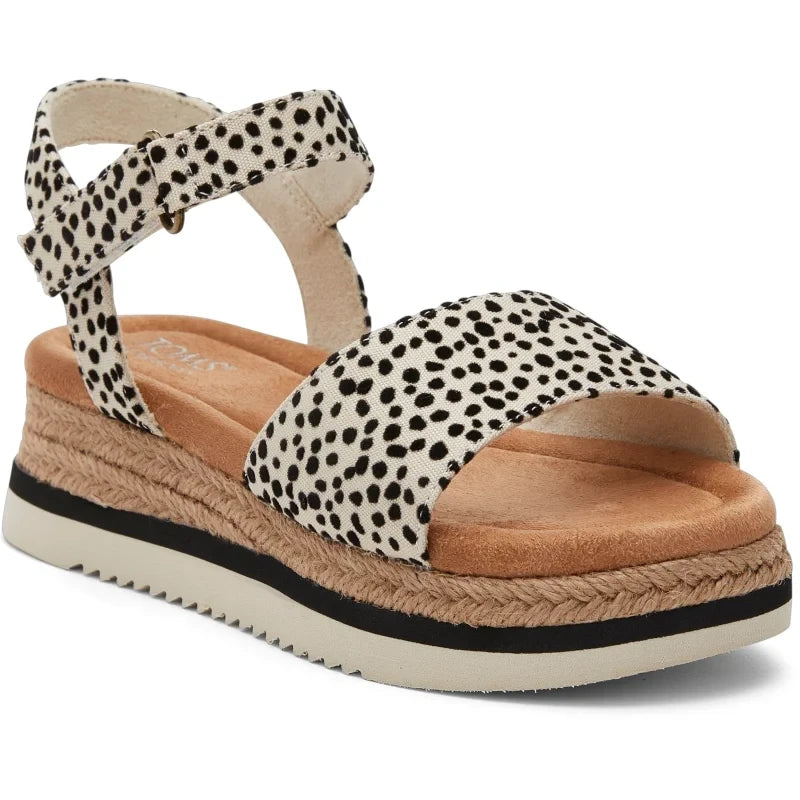 Toms Toms Youth Diana Mini Cheetah Πέδιλο για Κορίτσια - Ανατομικό Μπεζ Πέδιλο Κορίτσι / Sandals Girl 10020610_Youth_Diana_FogFlockedMiniCheetah_45