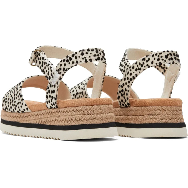 Toms Toms Youth Diana Mini Cheetah Πέδιλο για Κορίτσια - Ανατομικό Μπεζ Πέδιλο Κορίτσι / Sandals Girl 10020610_Youth_Diana_FogFlockedMiniCheetah_B