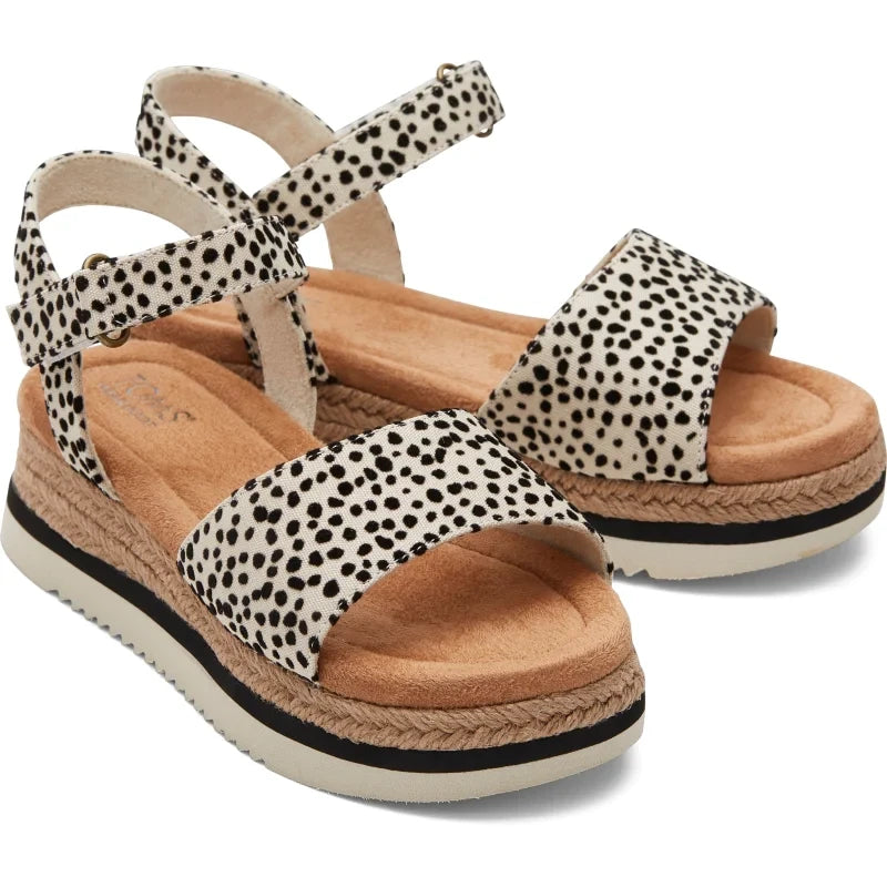 Toms Toms Youth Diana Mini Cheetah Πέδιλο για Κορίτσια - Ανατομικό Μπεζ Πέδιλο Κορίτσι / Sandals Girl 10020610_Youth_Diana_FogFlockedMiniCheetah_F