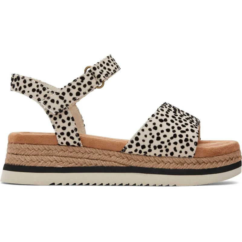 Toms Toms Youth Diana Mini Cheetah Πέδιλο για Κορίτσια - Ανατομικό Μπεζ Πέδιλο Κορίτσι / Sandals Girl 10020610_Youth_Diana_FogFlockedMiniCheetah_S