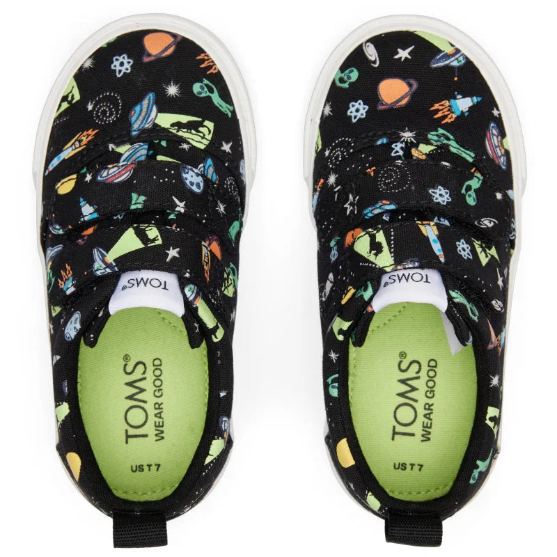 Toms Fenix παιδικά Sneakers με διπλό σκρατς για Αγόρια Μαύρα