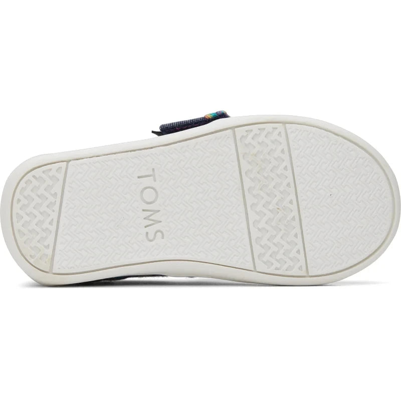 Toms Toms Παιδικές Εσπαντρίγιες με Σκρατς Μπλε Εσπαντρίγιες Κορίτσι / Espadrilles Girl 10020623_Tiny_Alpargata_NavyEmbroideredFloral_BS