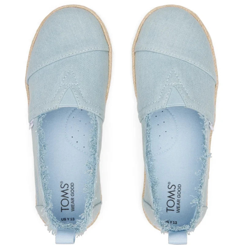 Espadrilles Toms Teen Ciel pour fille