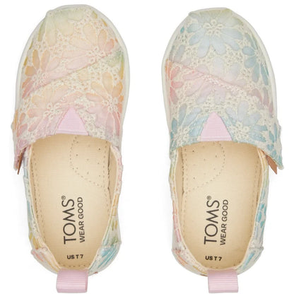 Toms children's fabric espadrille for girls in floral