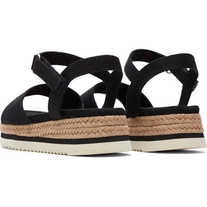 Toms Toms Youth Diana Κορίτσια Ανατομικό Πέδιλο Μαύρο Πέδιλο Κορίτσι / Sandals Girl 10020642_Youth_Diana_BlackCanvas_B