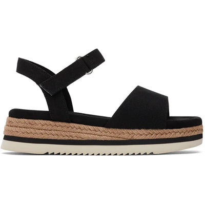 Toms Toms Youth Diana Κορίτσια Ανατομικό Πέδιλο Μαύρο Πέδιλο Κορίτσι / Sandals Girl 10020642_Youth_Diana_BlackCanvas_S