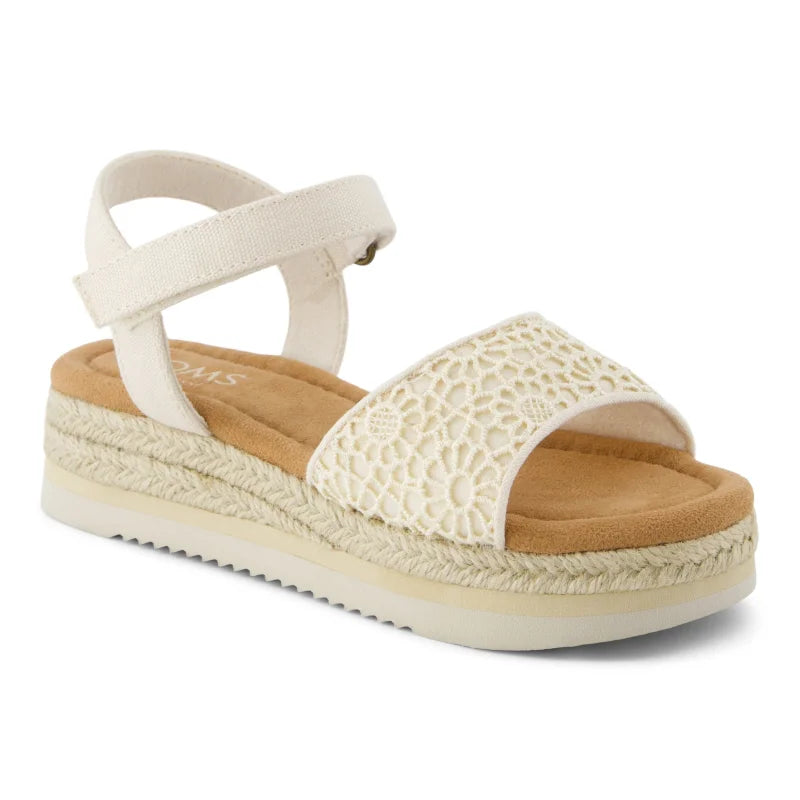 Toms Toms εφηβικό πέδιλο Ανατομικό για Κορίτσια μπέζ Πέδιλο Κορίτσι / Sandals Girl 10022067_Y_Girl_Diana_NaturalMoroccanCrochet_45