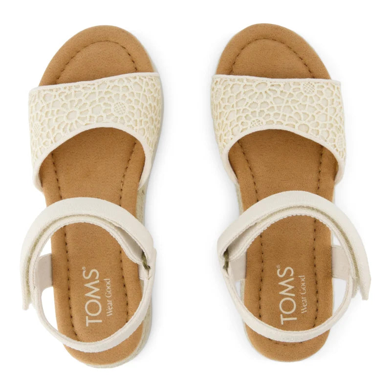 Toms Toms εφηβικό πέδιλο Ανατομικό για Κορίτσια μπέζ Πέδιλο Κορίτσι / Sandals Girl 10022067_Y_Girl_Diana_NaturalMoroccanCrochet_T