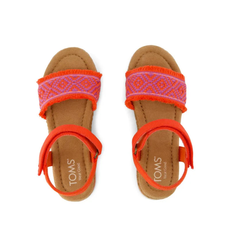 Toms Toms Diana Υφασμάτινα Ανατομικά Εφηβικά Πέδιλα για Κορίτσια Κόκκινα Πέδιλο Κορίτσι / Sandals Girl 10022081-t