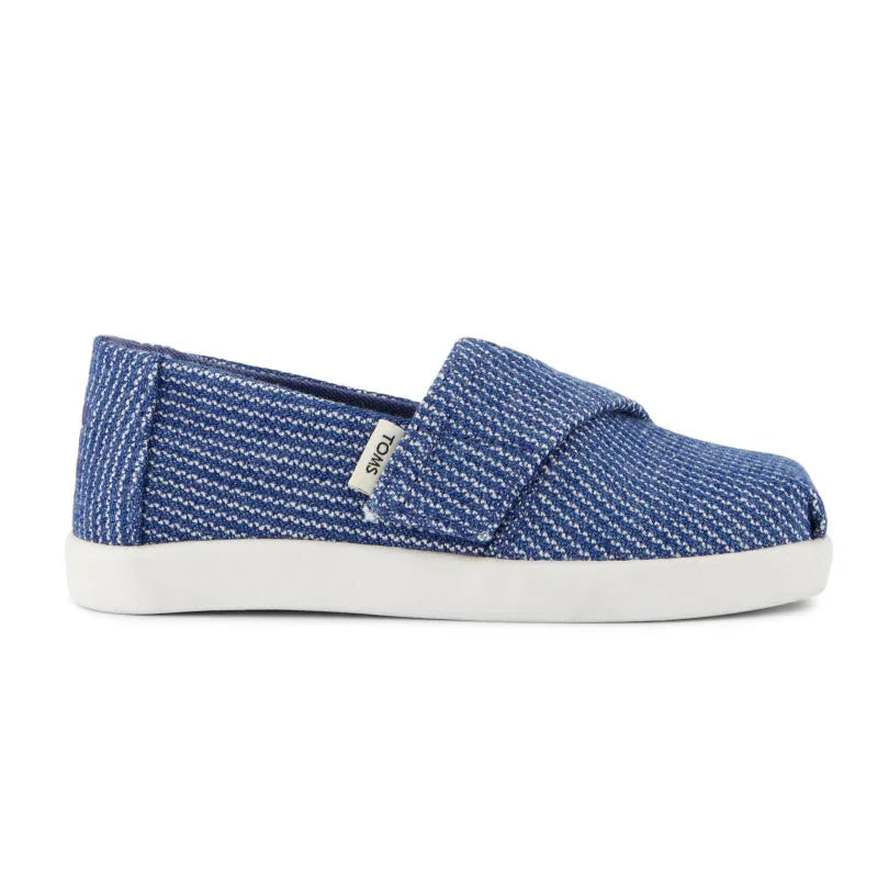 Toms Toms παιδική υφασμάτινη εσπαντρίγια σκούρο μπλε Εσπαντρίγιες Αγόρι / Espadrilles Boy 10022100_T_AlpargataRefresh-TN_DarkSkySubtleStripes_S