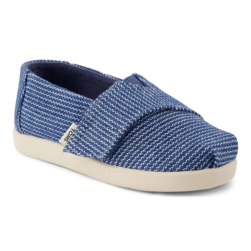 Toms Toms παιδική υφασμάτινη εσπαντρίγια σκούρο μπλε Εσπαντρίγιες Αγόρι / Espadrilles Boy 10022100_T_Boy_AlpargataClassic_DarkSkySubtleStripes_45