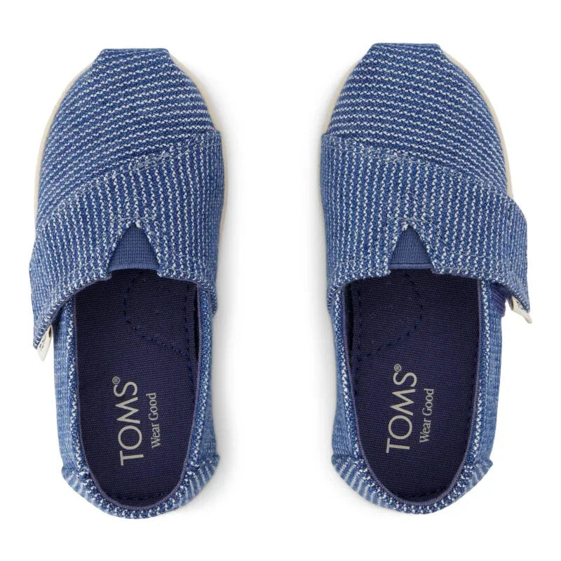 Toms Toms παιδική υφασμάτινη εσπαντρίγια σκούρο μπλε Εσπαντρίγιες Αγόρι / Espadrilles Boy 10022100_T_Boy_AlpargataClassic_DarkSkySubtleStripes_T