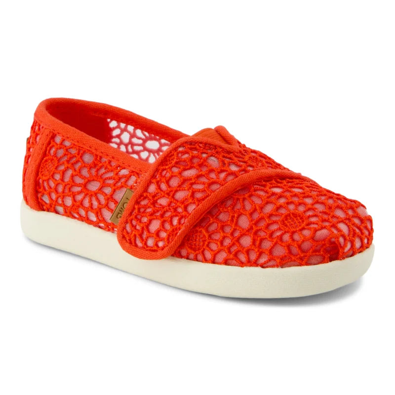 Toms Toms Παιδική Υφασμάτινη Εσπαντρίγια Κόκκινη Εσπαντρίγιες Κορίτσι / Espadrilles Girl 10022105_T_Girl_AlpargataClassic_FlameMoroccanCrochet_45