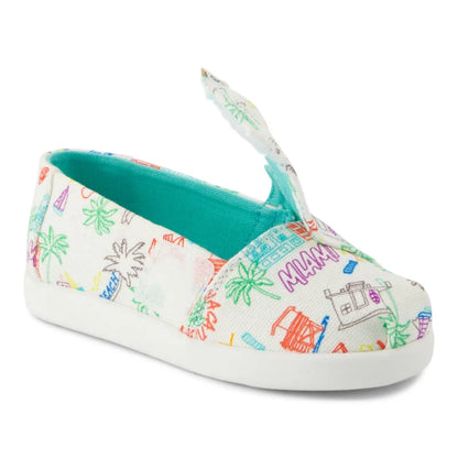 Toms Toms Παιδική Υφασμάτινη Εσπαντρίγια Λευκή Εσπαντρίγιες Αγόρι / Espadrilles Boy 10022107_T_AlpargataClassic_MarshmallowWhiteSketchbookPrint_45-2