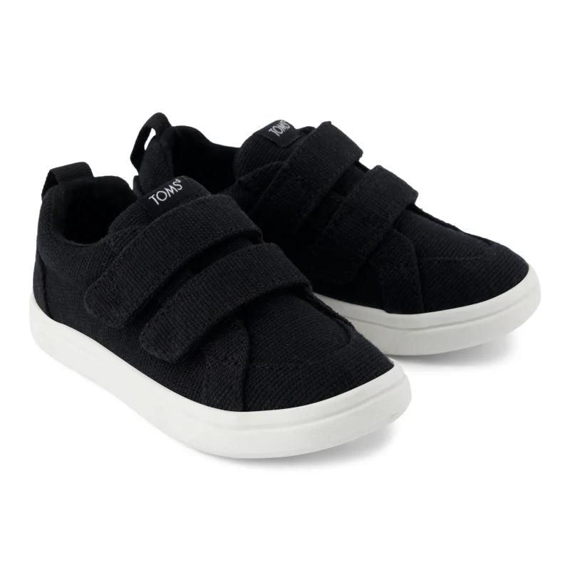 Toms Toms Παιδικά Sneakers Μαύρα - Άνεση και Στυλ Sneaker Αγόρι / Sneaker Boys 10022122_T_Uni_CruzDoubleStrap_BlackHeritageCanvas_F