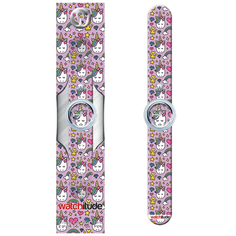 Watchitude Watchitude Princess Unicorn Παιδικό Αναλογικό Ρολόι με Λουράκι από Καουτσούκ/Πλαστικό Λιλά Παιδικα Ρολόγια / Watches 170_002