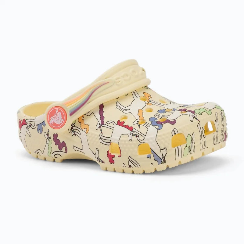 Crocs Crocs 212515-7CJ Classic Unicorn Graphic Clog T Παιδικά Σαμπό Κίτρινα Θαλάσσης Κορίτσι / Beachwear Girl 198445364167_20