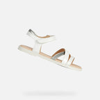 Geox Geox Παιδικά Πέδιλα Karly Ανατομικά Λευκά Πέδιλο Κορίτσι / Sandals Girl 20230228153543_92beafc5