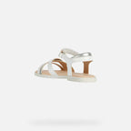 Geox Geox Παιδικά Πέδιλα Karly Ανατομικά Λευκά Πέδιλο Κορίτσι / Sandals Girl 20230228153544_5a4ef459