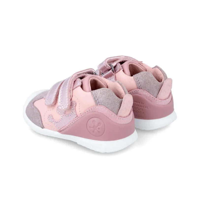 Biomecanics Baskets Enfant à Rayures Rose