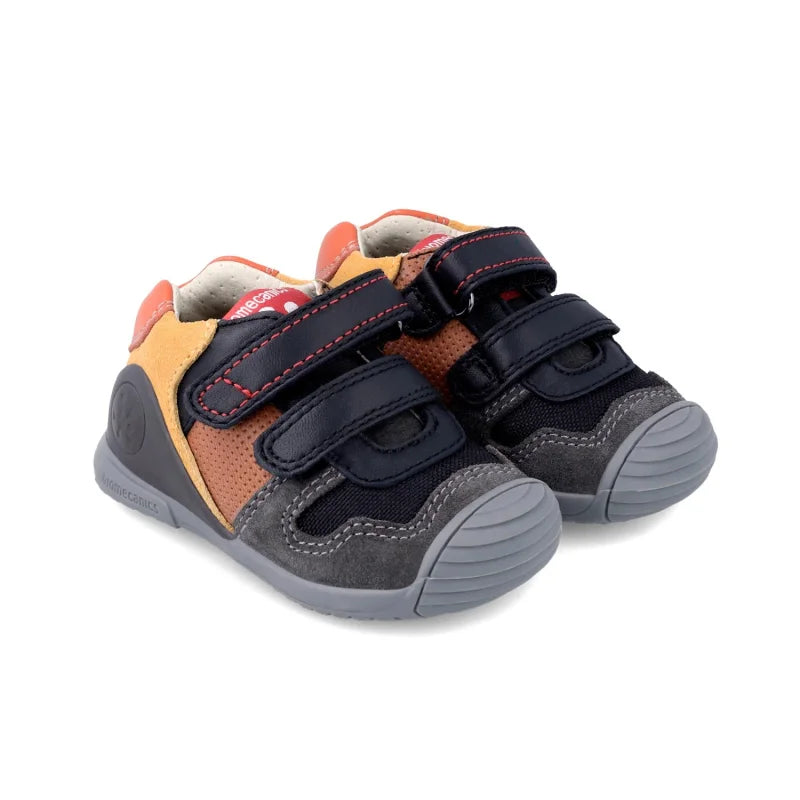 Biomecanics Children's High Sneakers with Scratches Black