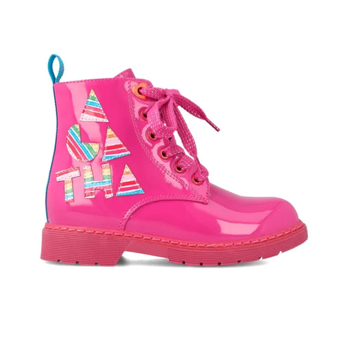 Αgatha Ruiz De La Prada Agatha Ruiz De La Prada Παιδικά Αρβυλάκια από Λουστρίνι με Φερμουάρ Φούξια Μποτάκι Κορίτσι / Boots Girl 231960-B-01