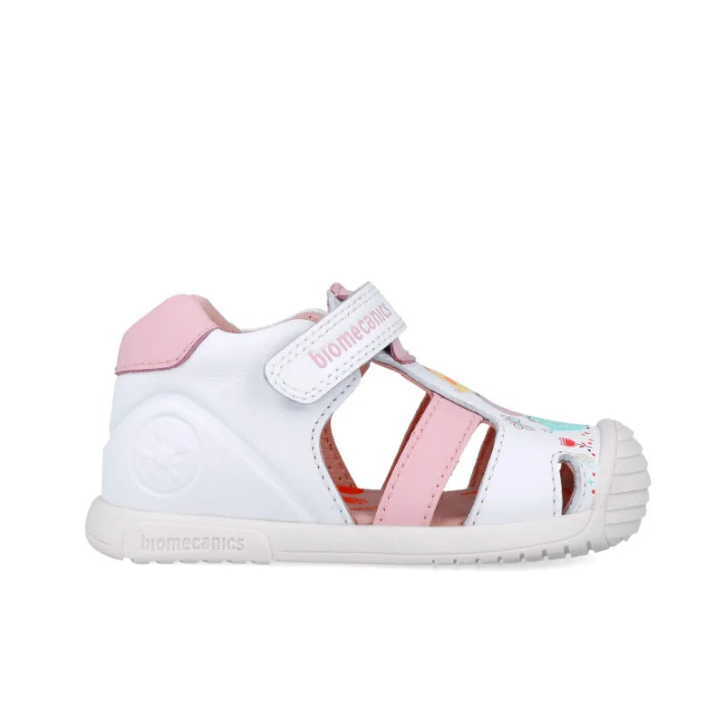 Biomecanics Biomecanics Ανατομικά Παιδικά Παπουτσοπέδιλα για Κορίτσια Λευκά Πέδιλο Κορίτσι / Sandals Girl 252106-B050-01