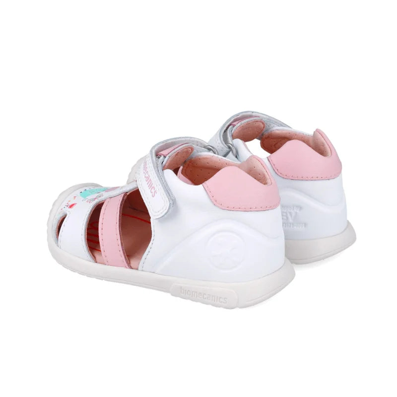 Biomecanics Biomecanics Ανατομικά Παιδικά Παπουτσοπέδιλα για Κορίτσια Λευκά Πέδιλο Κορίτσι / Sandals Girl 252106-B050-03