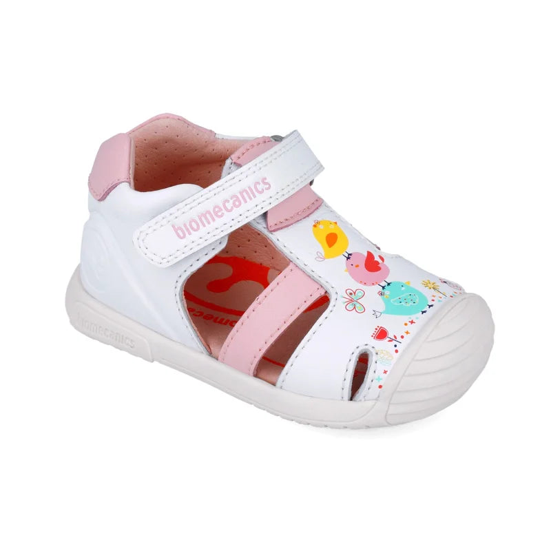 Biomecanics Biomecanics Ανατομικά Παιδικά Παπουτσοπέδιλα για Κορίτσια Λευκά Πέδιλο Κορίτσι / Sandals Girl 252106-B050-04