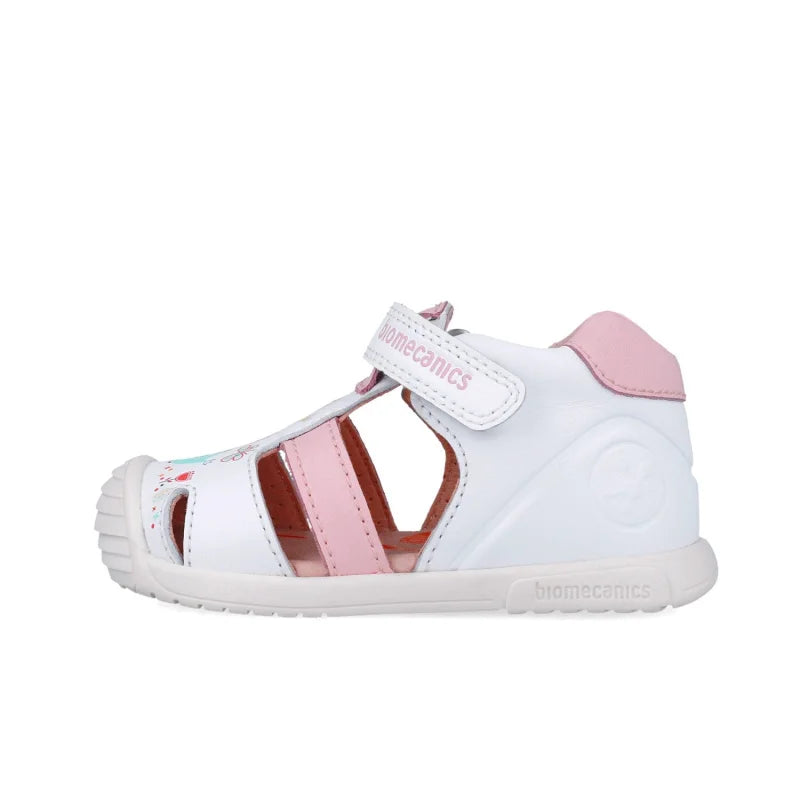 Biomecanics Biomecanics Ανατομικά Παιδικά Παπουτσοπέδιλα για Κορίτσια Λευκά Πέδιλο Κορίτσι / Sandals Girl 252106-B050-05