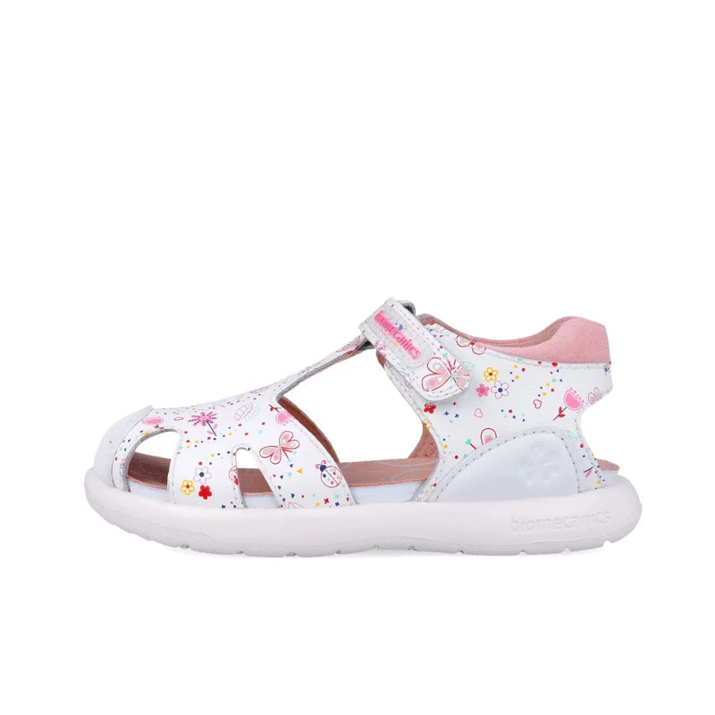 Biomecanics Biomecanics Ανατομικά Παιδικά Παπουτσοπέδιλα για Κορίτσια Λευκά Πέδιλο Κορίτσι / Sandals Girl 252230-B050-05