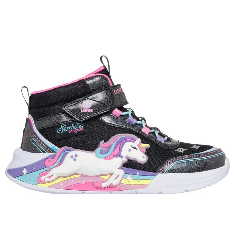 Skechers Skechers Jumpsters Παιδικά Sneakers Μαύρα Παπούτσι Κορίτσι Φωτάκια / Shoes with Lights Girl 303302_BKMT_HERO_LG