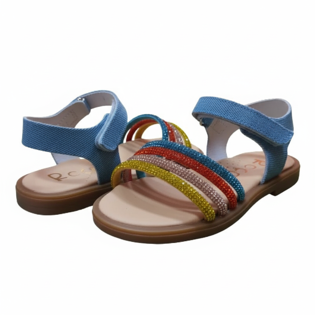 Ricco Ricco Ελληνικά Παιδικά Ανατομικά Πέδιλα για Κορίτσια Τζην Σιελ Πέδιλο Κορίτσι / Sandals Girl 45