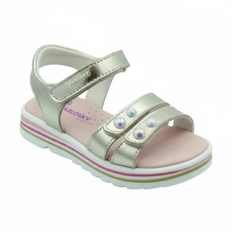 Pablosky Pablosky Παιδικά Δερμάτινα Ανατομικά Πέδιλα για Κορίτσια Σαμπάνιας Πέδιλο Κορίτσι / Sandals Girl 45_2237adfe-a171-4004-b052-c988dfb307c9