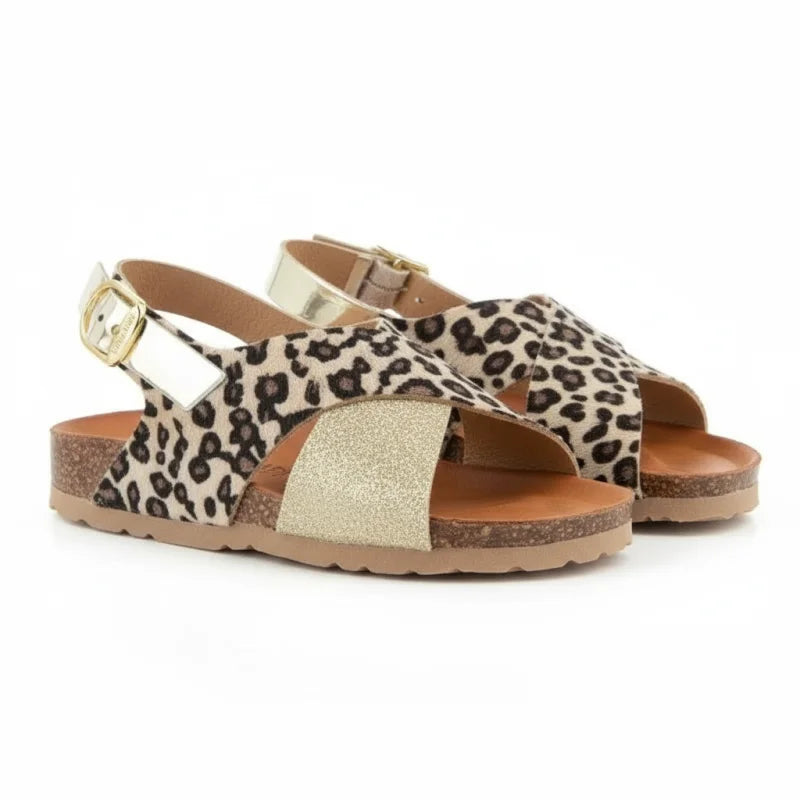 Bionatura Bionatura Δερμάτινα Παιδικά Πέδιλα για Κορίτσια Λεοπαρ Πέδιλο Κορίτσι / Sandals Girl 45_3860a729-eb6d-42fd-9087-10645668b497